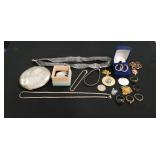 Tray Of Assorted Jewelry & More (Some Sterling