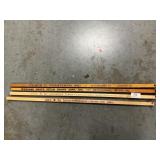 (4) Advertising Cube Yardsticks