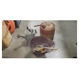 Coal Bucket & Shovel, Sprinkling Can & Vintage