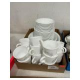 Lot Of Corelle Solitary Rose Cups, Bowls, Plates