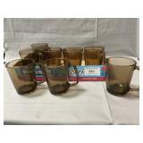 (8) Pyrex Smoked Glass Mugs