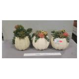 (3) Decorative Pumpkins