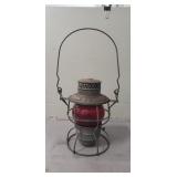 (1) Adlake Kero PRR Lantern w/ Red Glass Globe