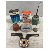 Vintage Tins, Oilers, License Plate Topper