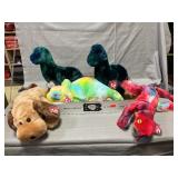 (5) Large Ty Beanie Babies