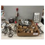 Tray Of Vintage Hand Mixers, Cookie Cutters