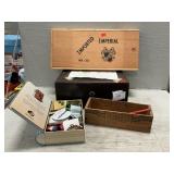 NOS Imperial Carving Set, Rustic Humidor