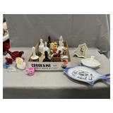 Lot With Bells, Trivets, Bone China & More