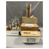 Lot With Cookie Jar, Japanese Barware,