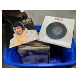 Tote With (65) Vintage LP Albums, 45ï¿½s,