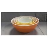 (4) Assorted Vintage Pyrex Bowls (5.5", 7", 8.5"