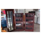 (1) Display Cabinet & (2) Barrister Bookcases