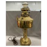Electrified Brass Juno Oil Lamp