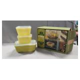 Pyrex Ware Three Pieces Of A Four Piece Set Of