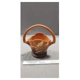 Vintage Roseville Pottery Basket (8" Tall)