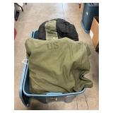 Tote With U.S. Military Sleeping Bag, Inflatable