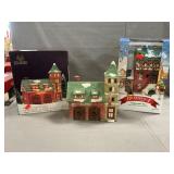 Porcelain Christmas Village Fire Station, Bed &