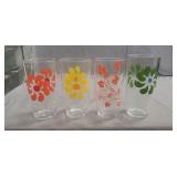 (4) Vintage Sour Cream Glasses