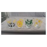 (4) Vintage Sour Cream Glasses