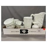 Lot Of Assorted Milk Glass