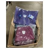 Box Lot Of New, Tagged, In Bags V-Necks/Scrubs,