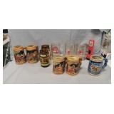 Tray Lot Of Assorted Beer Steins, Mugs & More
