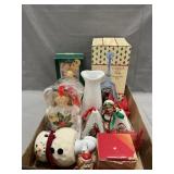 Tray Lot Of Christmas Decor