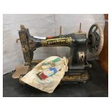Antique White Rotary Sewing Machine