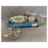 Lot Of Opalescent Hobnail Glassware