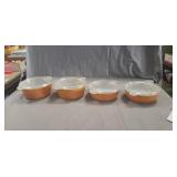 (4) Assorted Vintage Pyrex Casserole Dishes w/