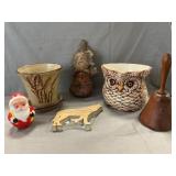 Ceramic, Pottery Planters, Bell, Wolf Puzzle,