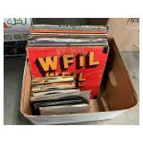 Box Lot Of 45 & LP Records, Some Album Sleeves Are