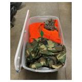 Tote With Assorted Huntng Clothes