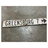 Wooden Greensburg Sign