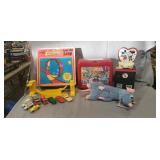 Tray Of Assorted Toys, Lunchbox, Candle Holder &