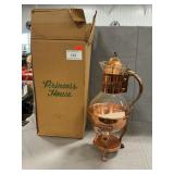 Princess House Copper Accent Carafe W/Warming