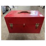Metal Tool Box With Assorted Tools