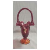 (1) Fenton Art Glass Basket (9" Tall)