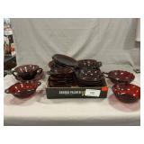 Lot Of Anchor Hocking Ruby Glass