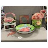 Contemporary Flamingo Cookie Jar (New)