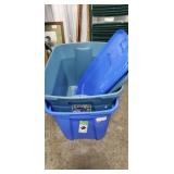 (2) Plastic Storage Containers w/ Lids