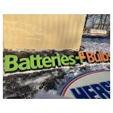 Batteries and Bulbs Sign