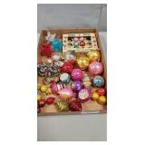 Tray Of Assorted Vintage Christmas Ornaments