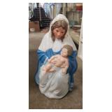 (1) Mother Mary w/ Baby Jesus Blow Mold (26"