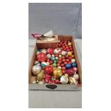 Tray Of Assorted Vintage Christmas Ornaments