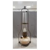 Antique Aladdin Hanging Kerosene Lamp w/ Clear