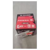(50) Rounds 45 Automatic Ammo (Factory Sealed)