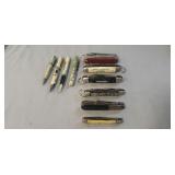 (6) Assorted Pocket Knives & (4) Vintage Pens