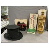 (3) Michterï¿½s Decanters (Empty), Vintage Top Hat