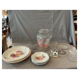 Vintage Pitcher & Asst. Glassware, Pie Late &